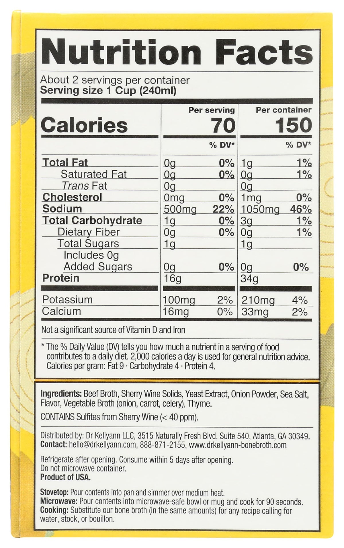 French Onion Bone Broth 16.9 Ounce D472390