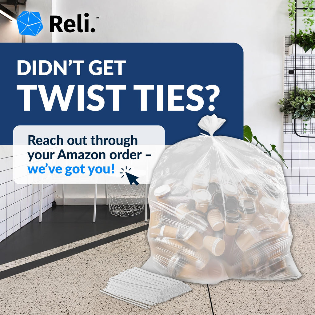 55 Gallon Heavy Duty Clear Trash Bags 100 Count K124