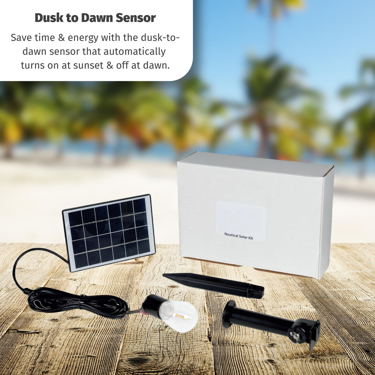 Solar Powered Lighthouse Kit with LED Lights Q636