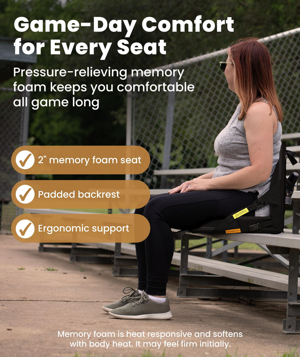 Adjustable Memory Foam Stadium Seats with Back Support P488