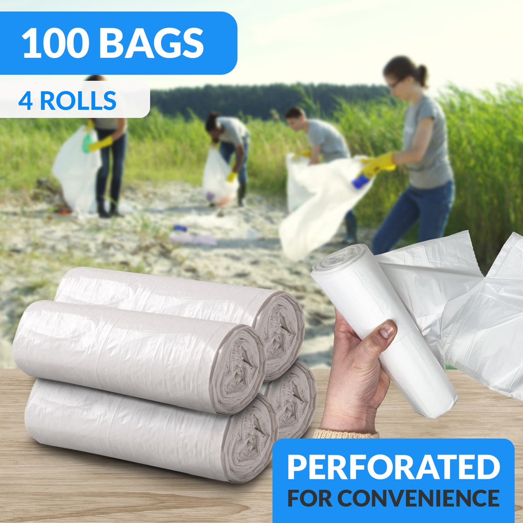 55 Gallon Heavy Duty Clear Trash Bags 100 Count K124