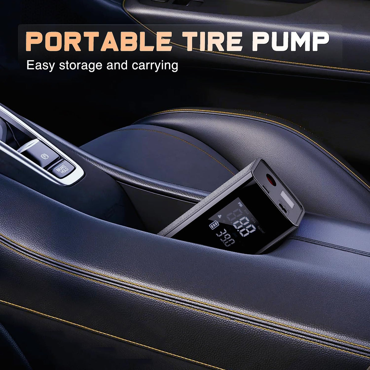 Portable Rechargeable 12VDC 150PSI Cordless Tire Inflator Air Compressor O182159