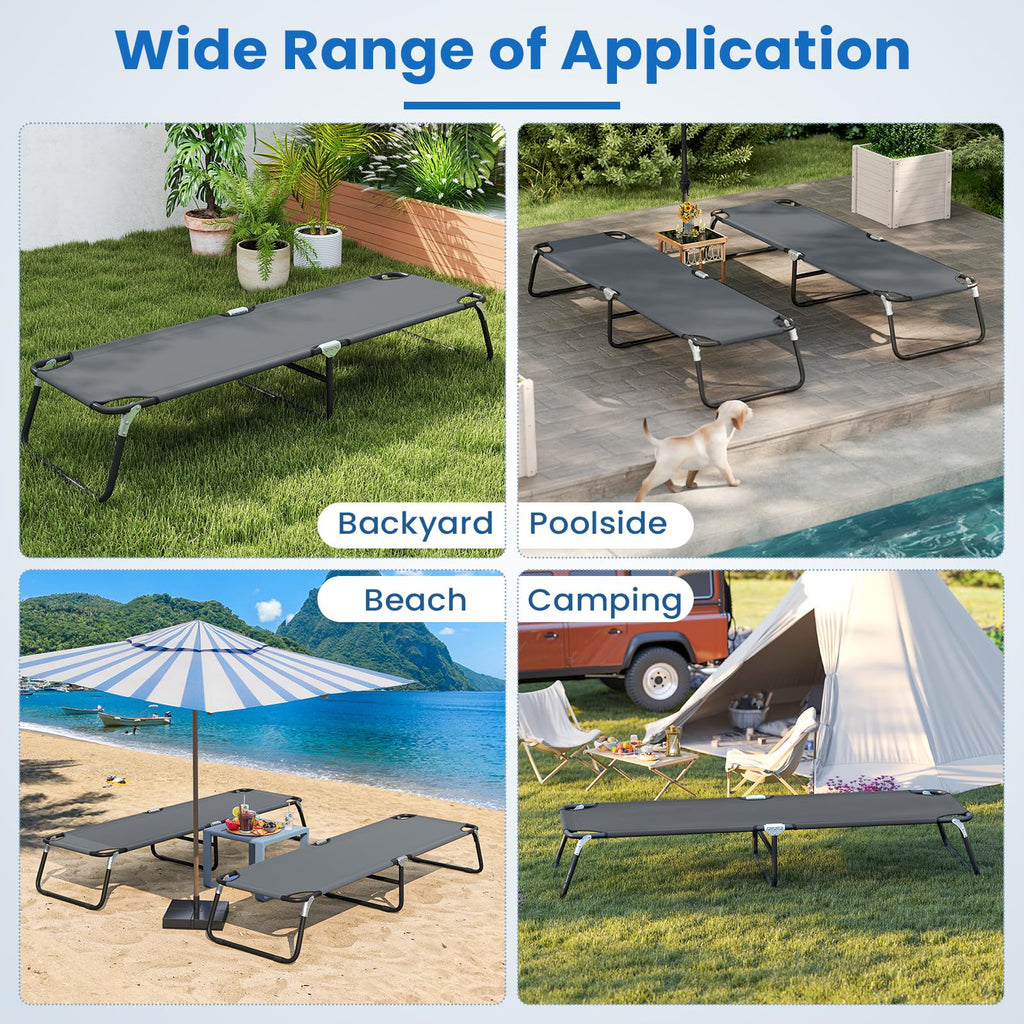 Folding Camping Cot Portable Ultralight Compact Sleeping Cot Bed Oxford Fabric S330