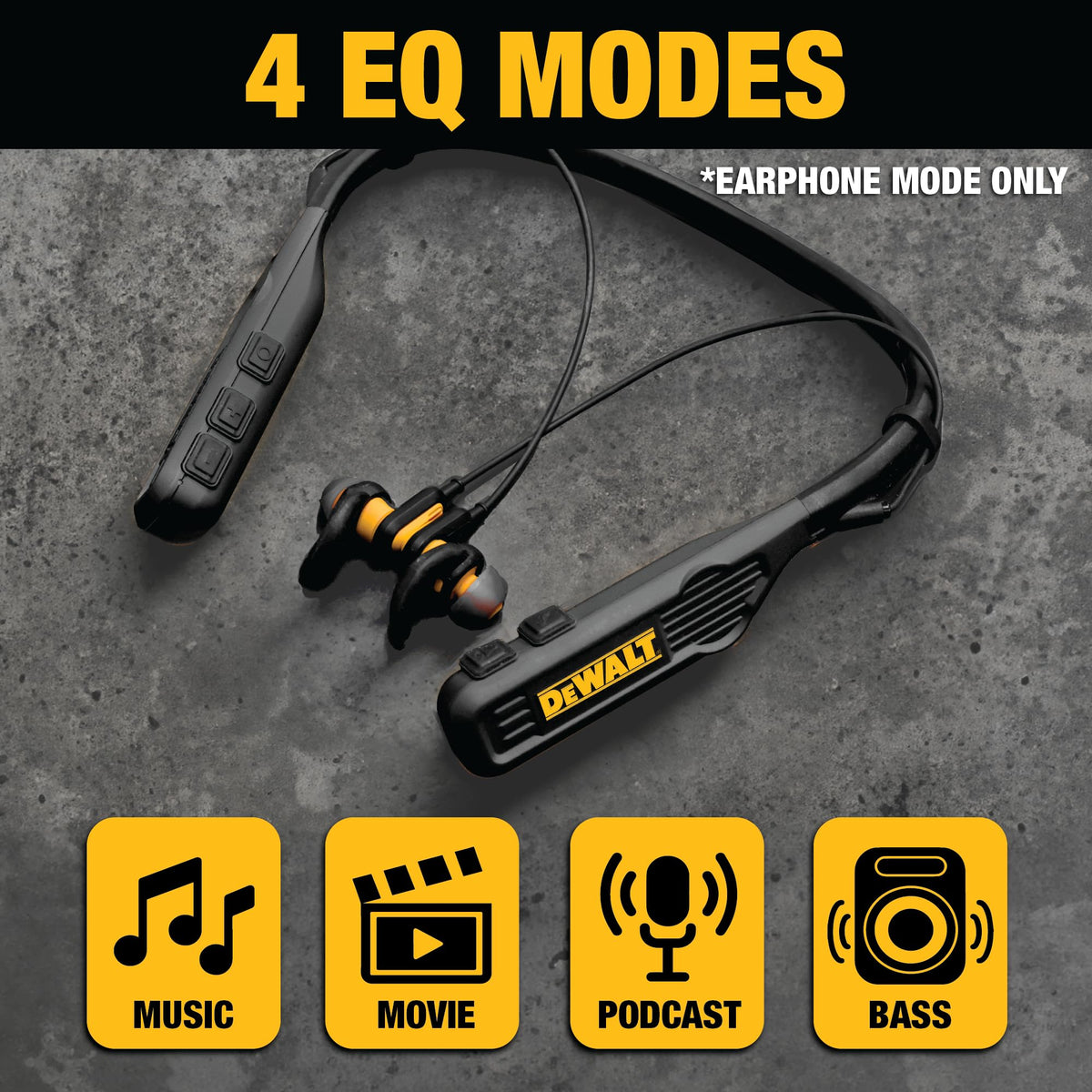 Black 2-in-1 Neckband Bluetooth Headphones S878385