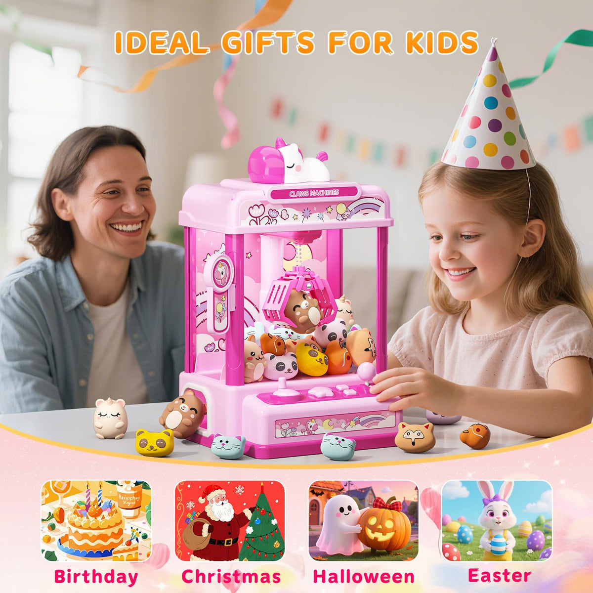 Claw Machine with Sound & 20 Mini Plush Toys K52856