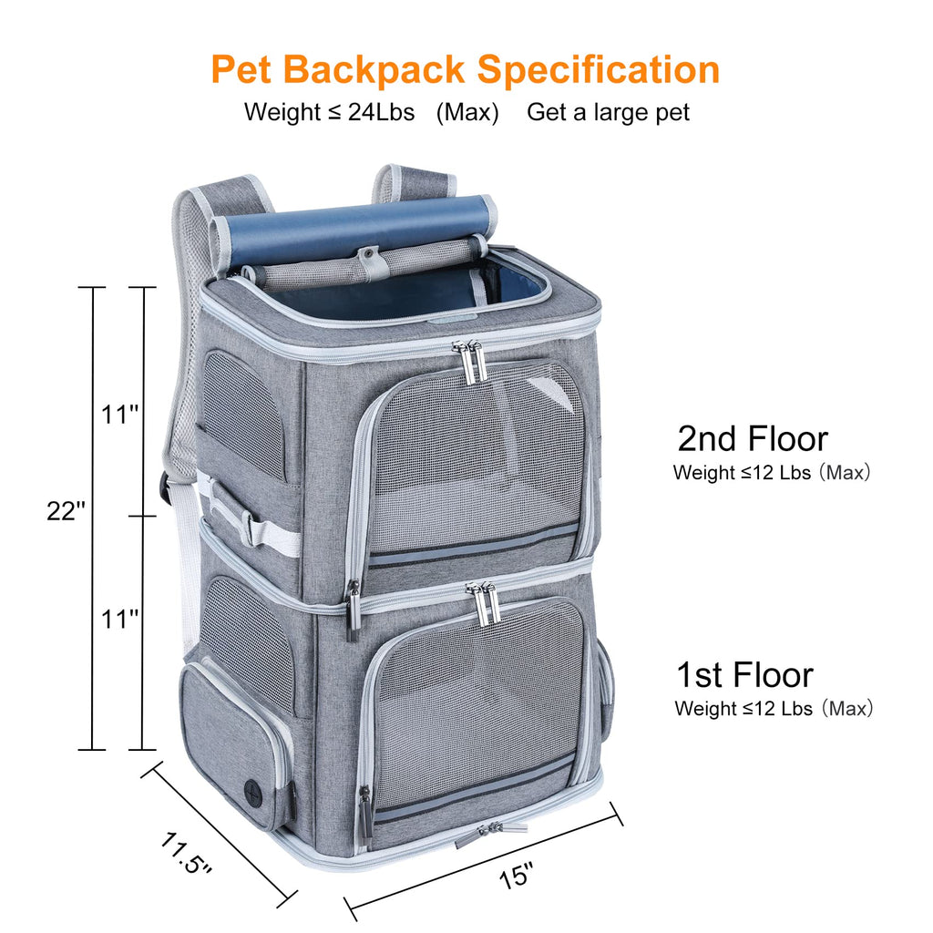 Double Compartment Pet Carrier Backpack F7182