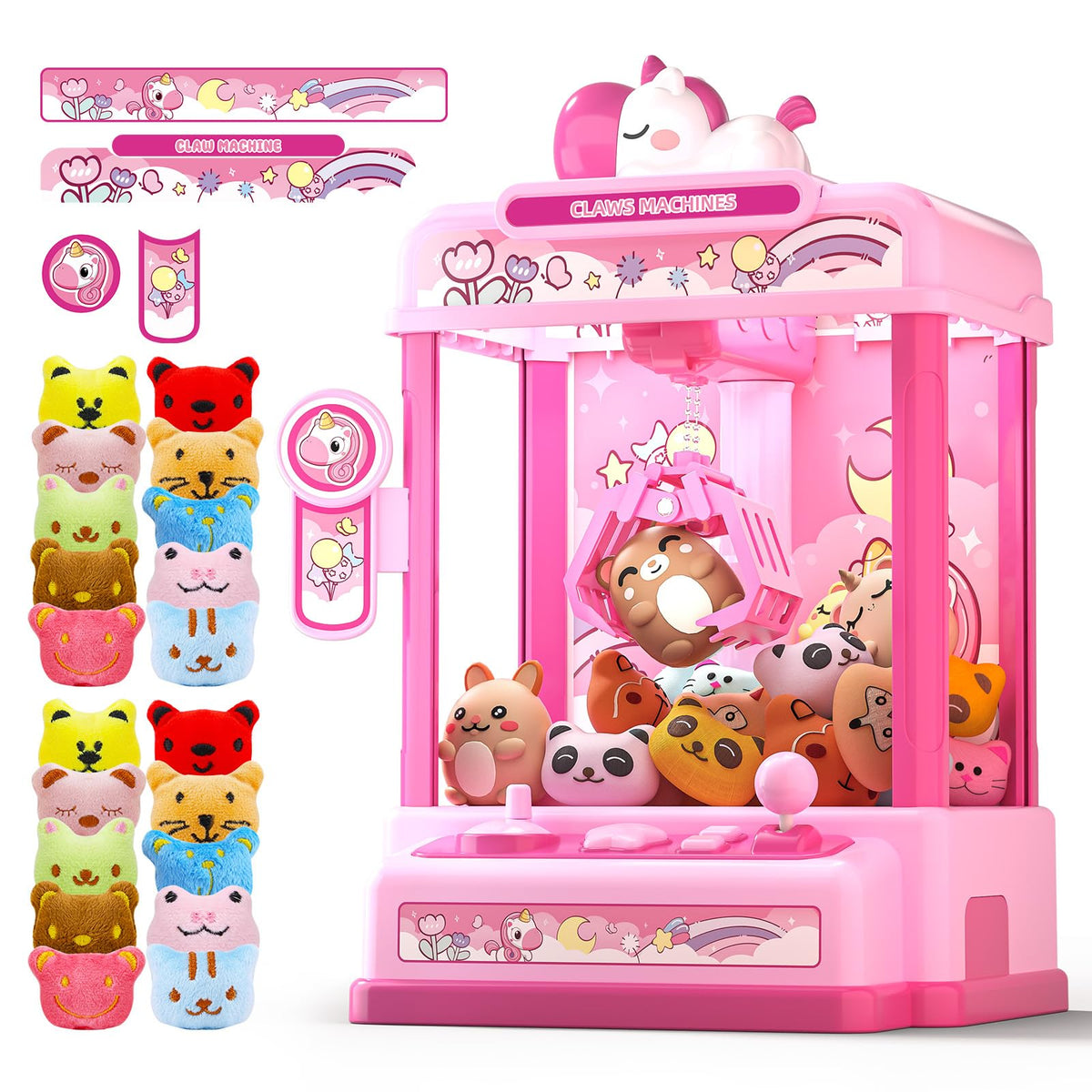Claw Machine with Sound & 20 Mini Plush Toys K52856