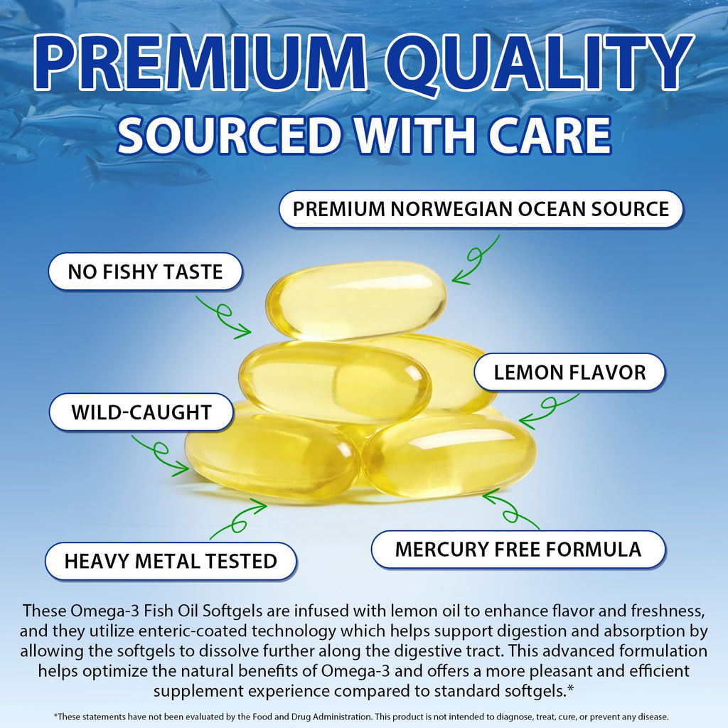 Omega 3 Fish Oil 4200 mg Per Serving 1200 mg EPA 900 mg DHA Lemon Flavor Z273