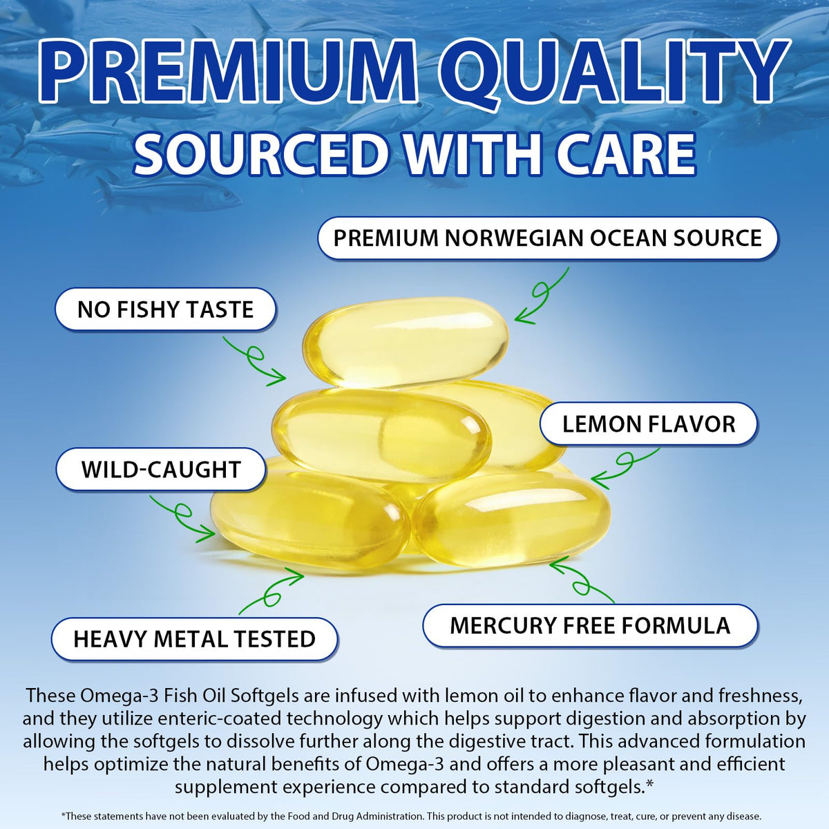 Omega 3 Fish Oil 4200 mg Per Serving 1200 mg EPA 900 mg DHA Lemon Flavor Z273