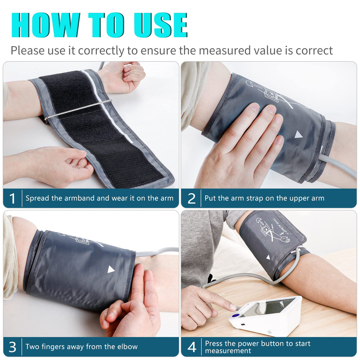 Automatic Digital Blood Pressure Monitor Upper Arm Adjustable Cuff E58112