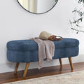 Oval Storage Bench with Rubber Wood Legs T412232