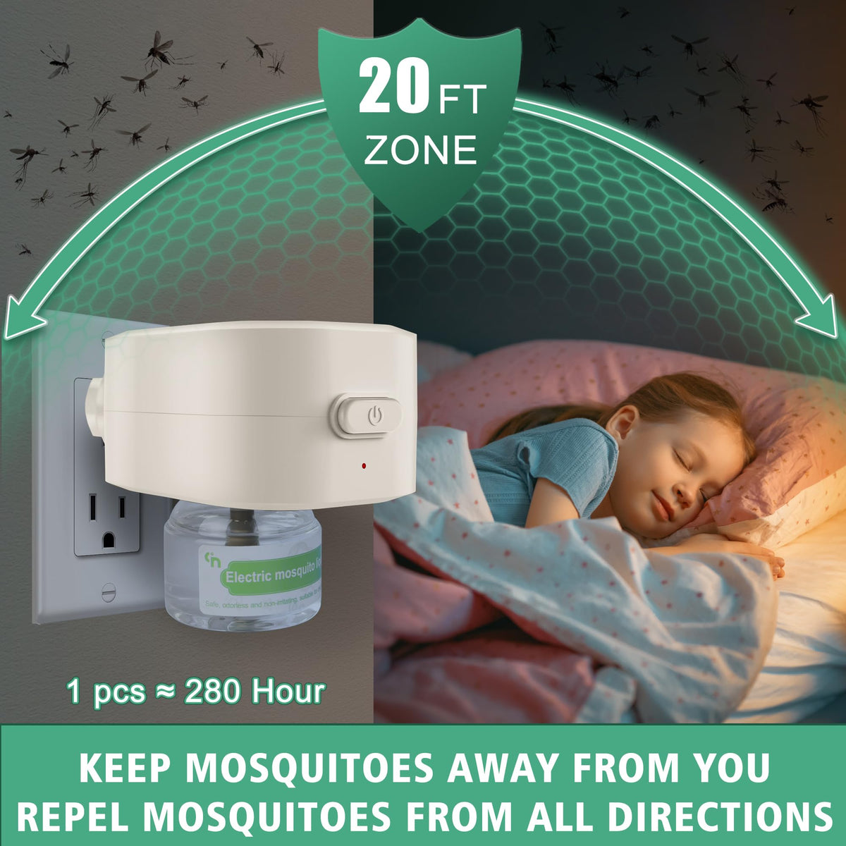 Electronic Mosquito Repellent Plug in with 280 Hr Refills V24357
