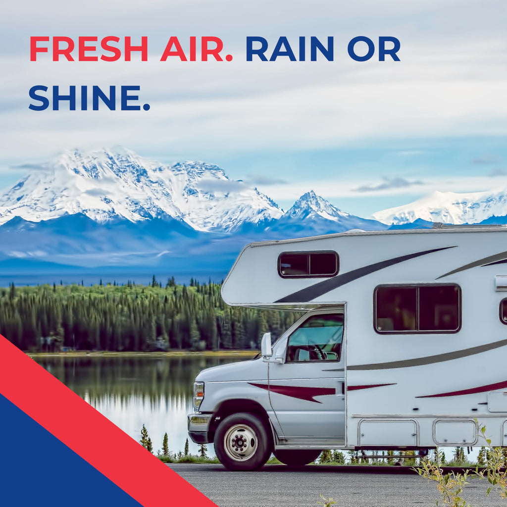 White 10 Speed Reversible RV Vent Fan with Thermostat F1781