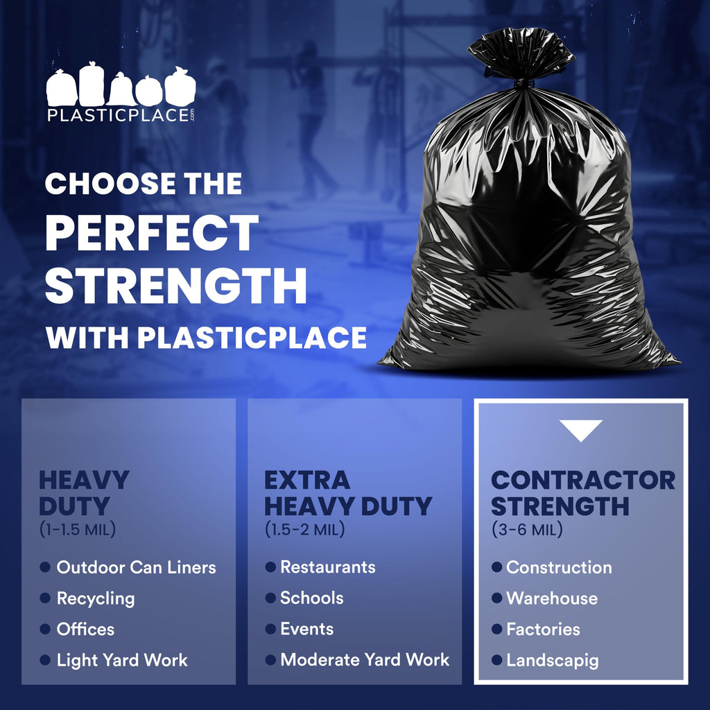 42 Gallon Black Heavy Duty Trash Bags 25 Count M6473