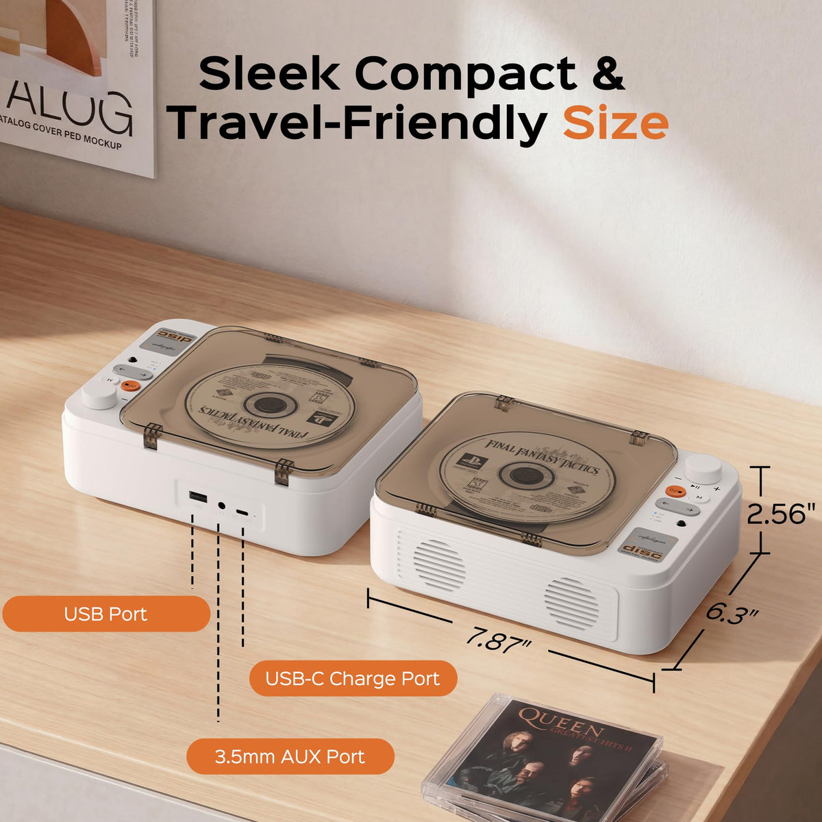 Portable CD Player with Bluetooth X4319