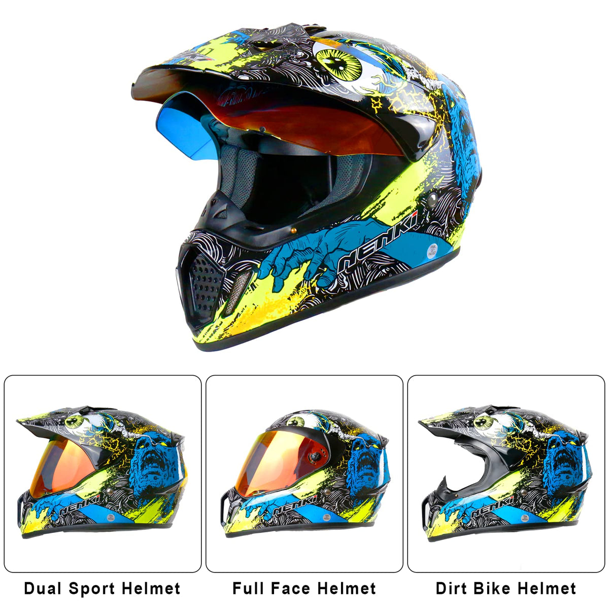 Red Full Face Motocross Helmet O865