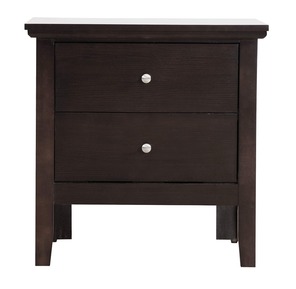 Espresso Nightstand with Storage Drawers S9826