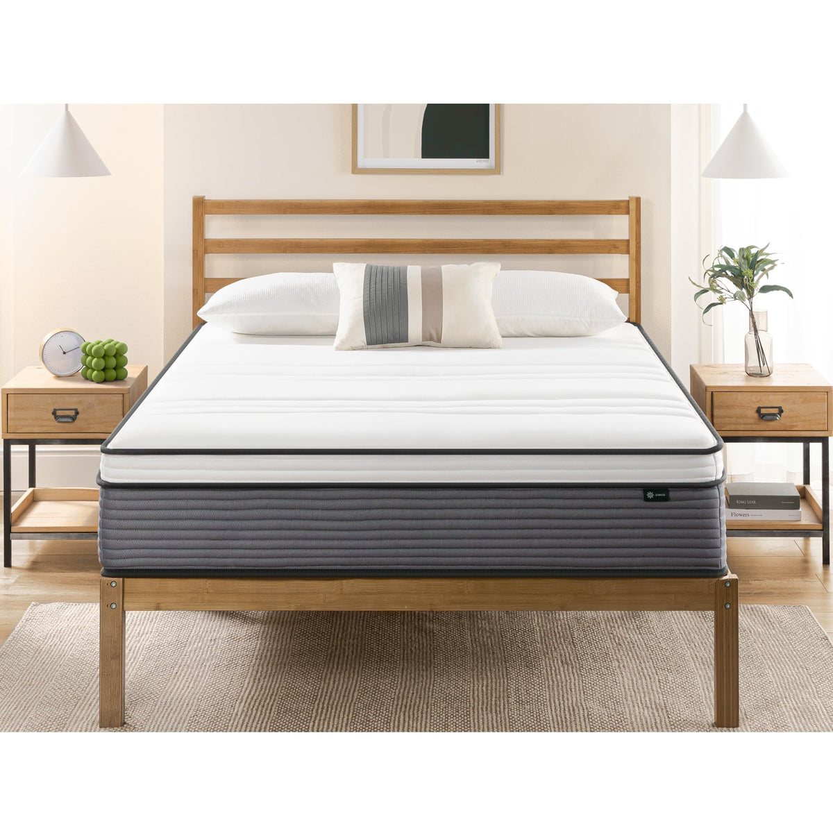 12 Inch King Size Hybrid Mattress B285256