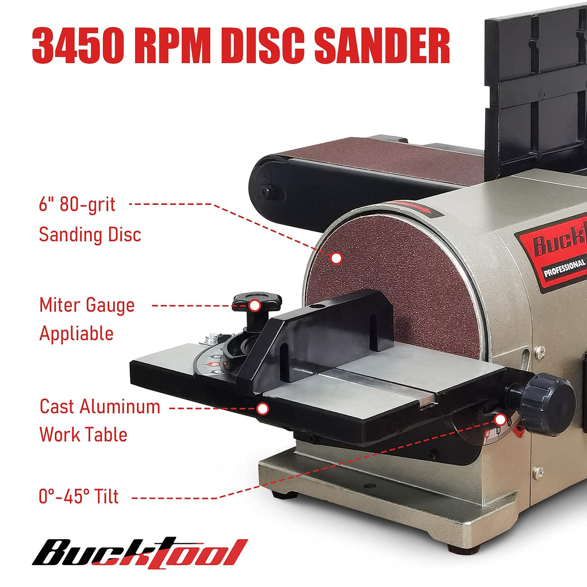 Bench Belt Disc Sander 4x36" Belt 6" Disc W44505