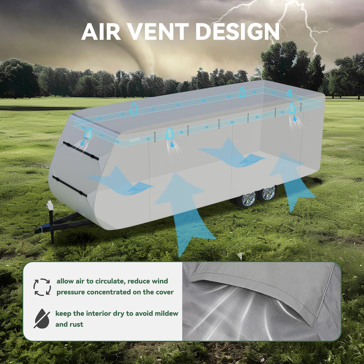 Grey 27'-30' RV Travel Trailer Cover Z753800