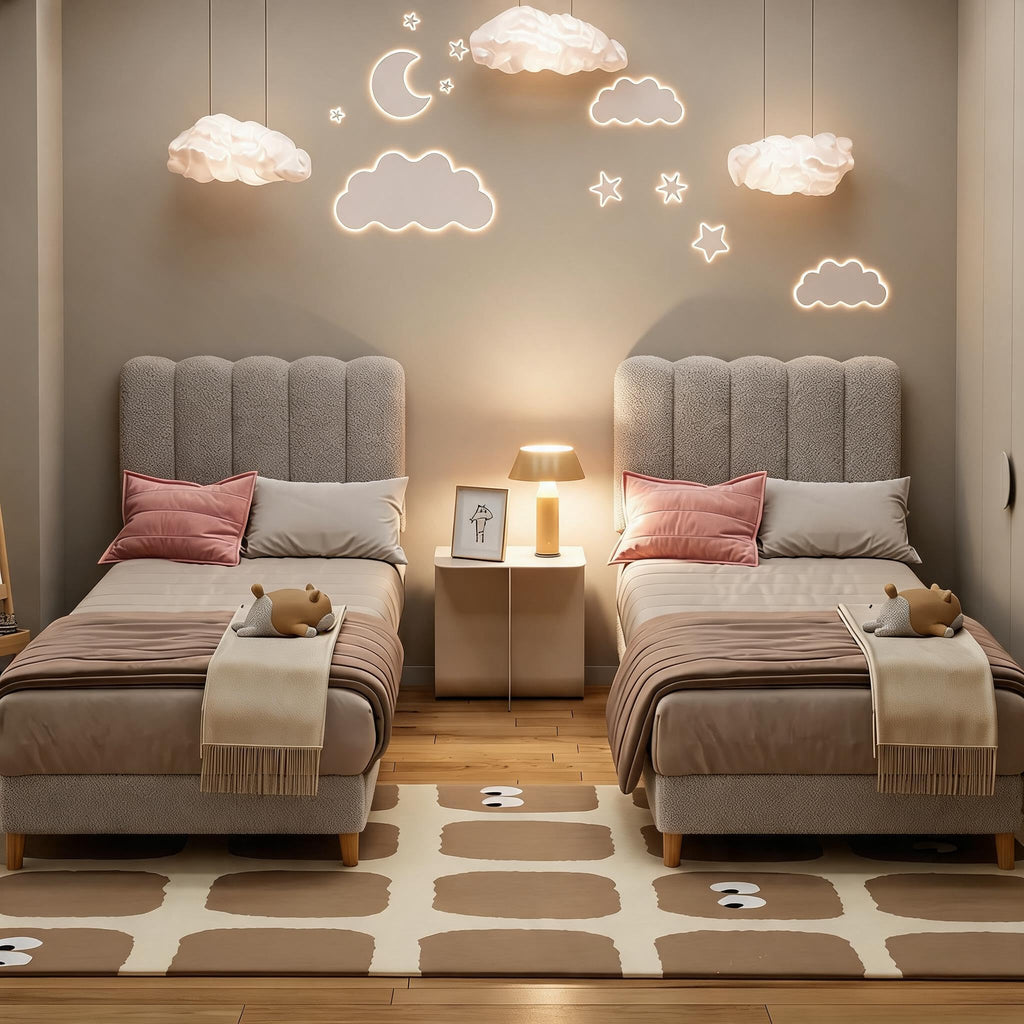 Twin Bed Frame with Headboard A119