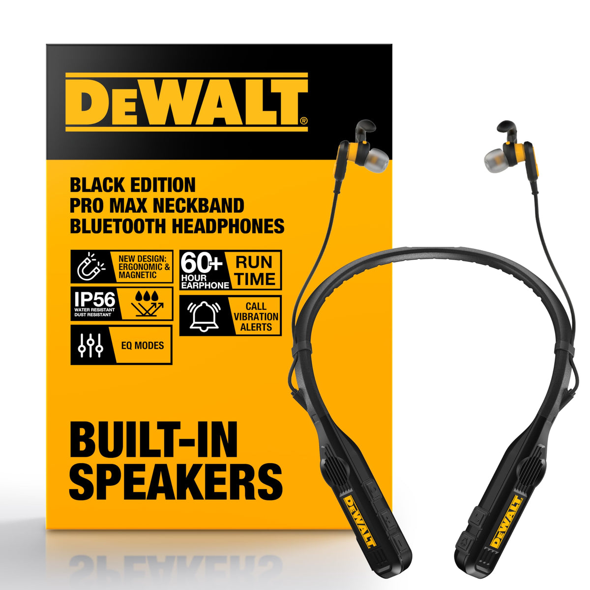 Black 2-in-1 Neckband Bluetooth Headphones S878385