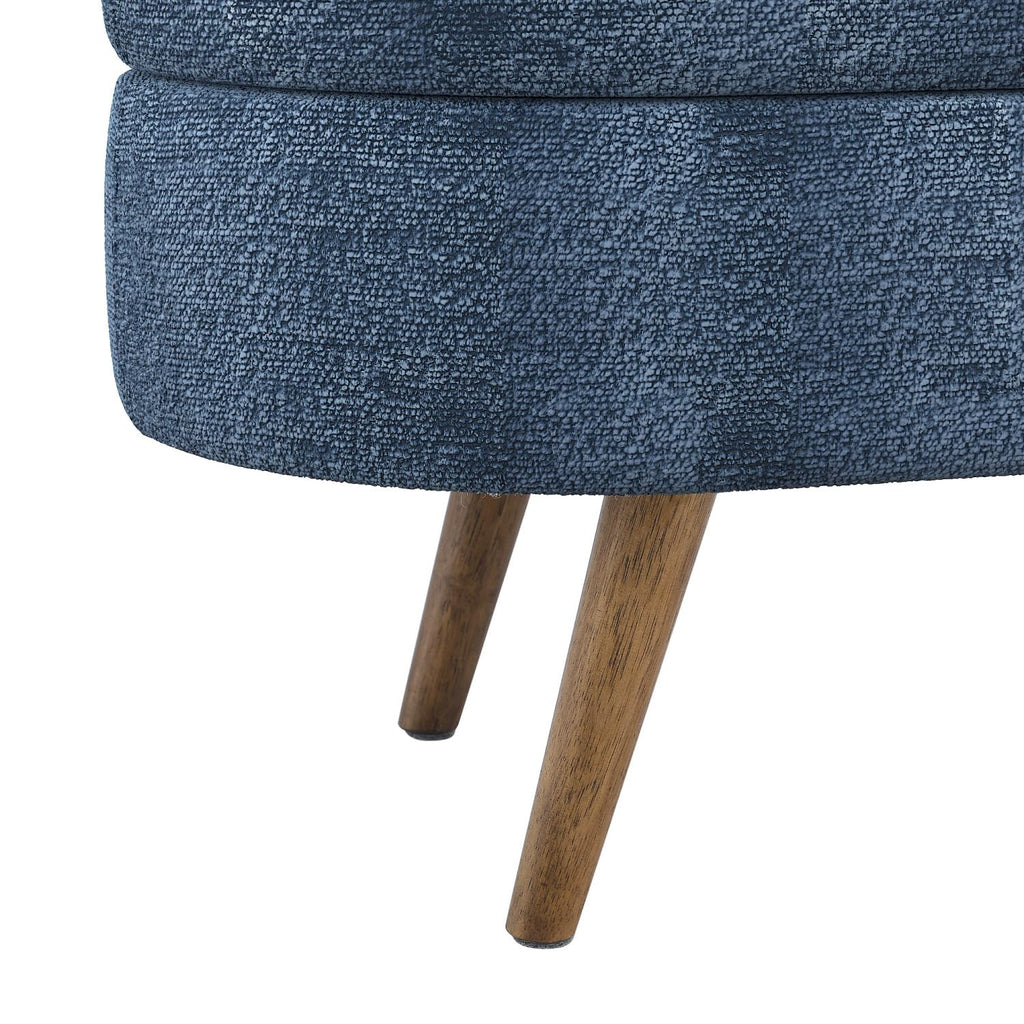 Oval Storage Bench with Rubber Wood Legs T412232