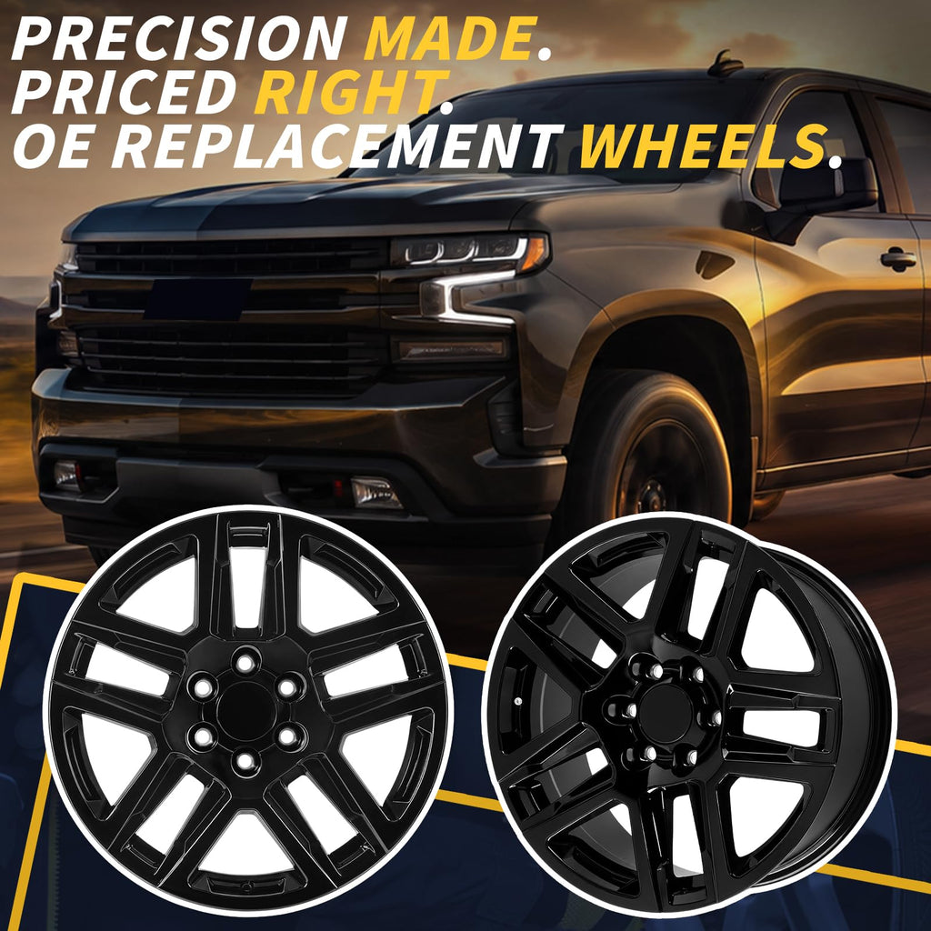 20" 20x9 Inch Gloss Black Aluminum Alloy Wheel Rim J59969