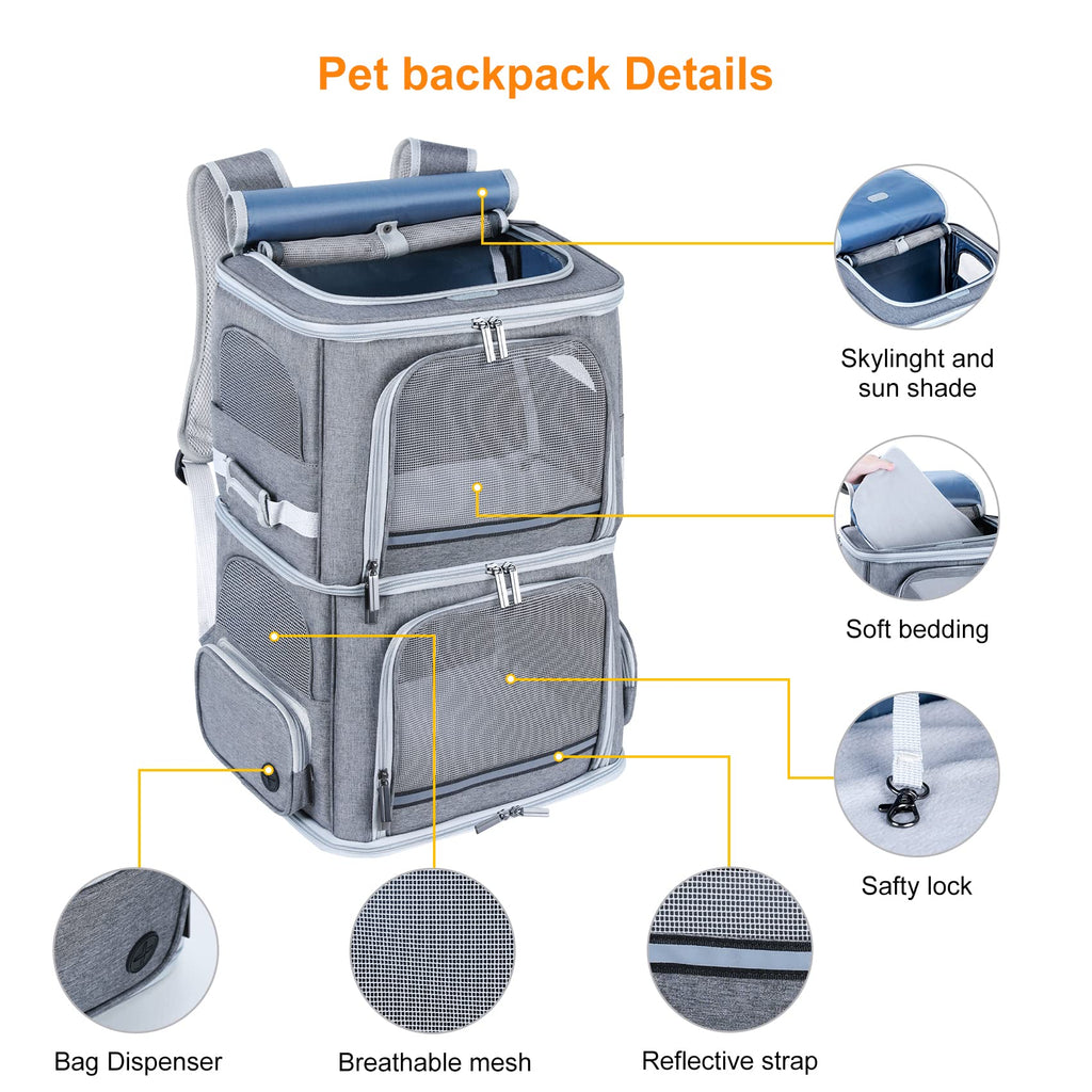 Double Compartment Pet Carrier Backpack F7182