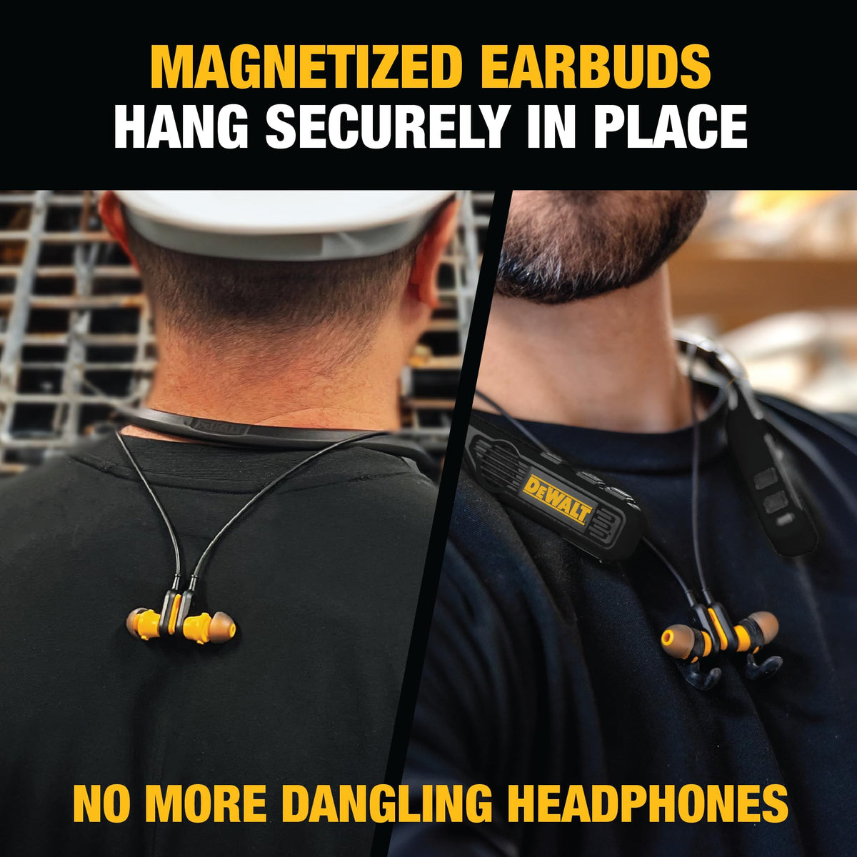 Black 2-in-1 Neckband Bluetooth Headphones S878385