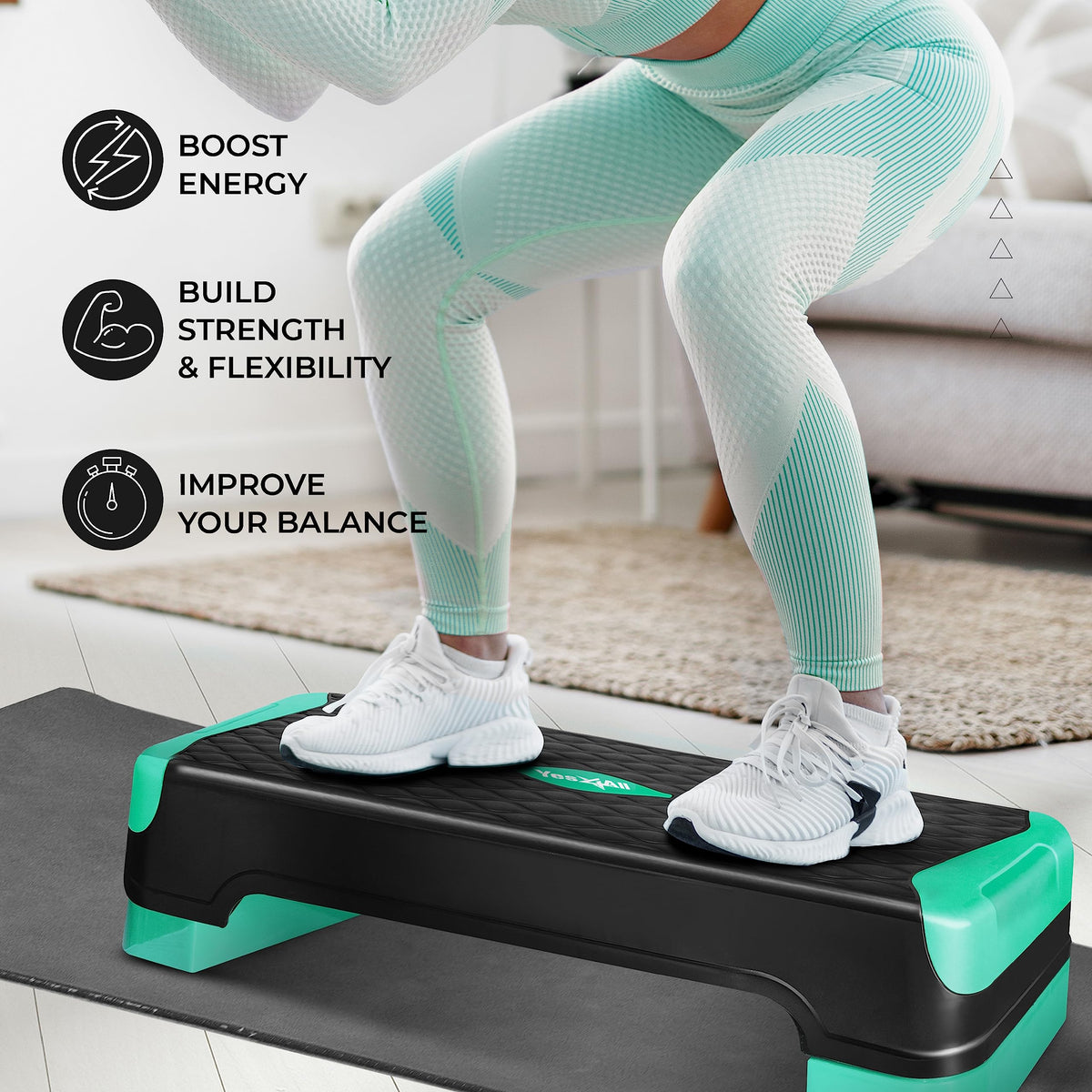 Adjustable Aerobic Step Platform with Balance Board L615718